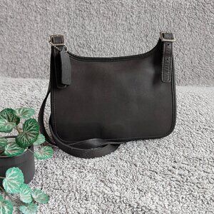 Vintage Coach Mini Slim Hippie Flap Bag Purse 9142 Gray Leather 90s